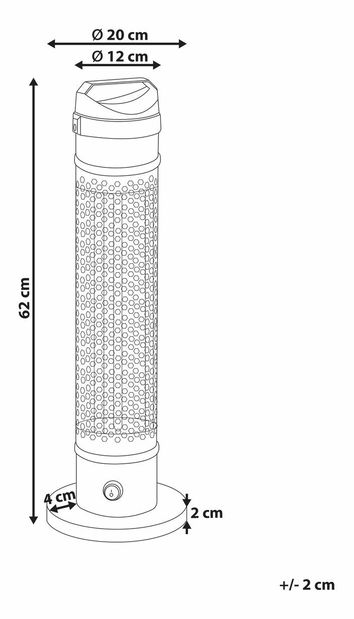 Električni grijač Kraza (crna)