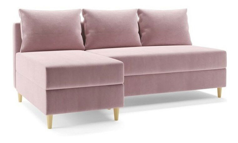 Rohová sedacia súprava Vlada (L) (ružová)