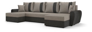 Rohová sedacia súprava U Daven U (hnedá + sivá)