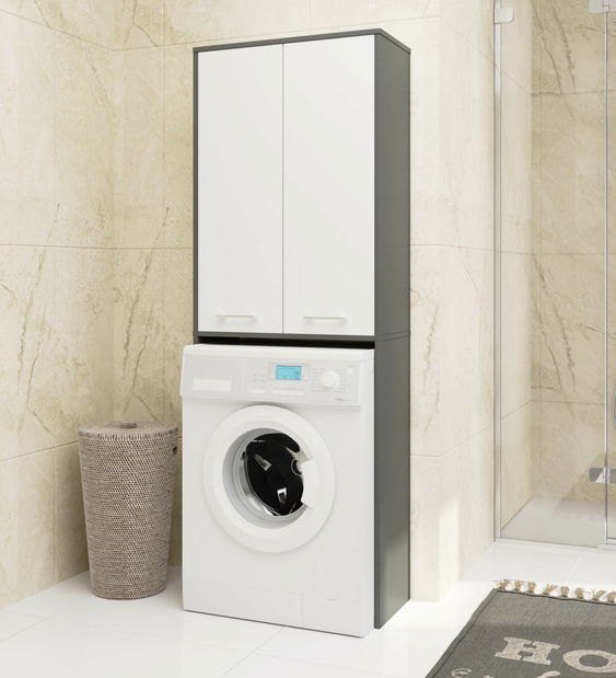 Skrinka nad práčku Fulgor 180 (grafit + biela)