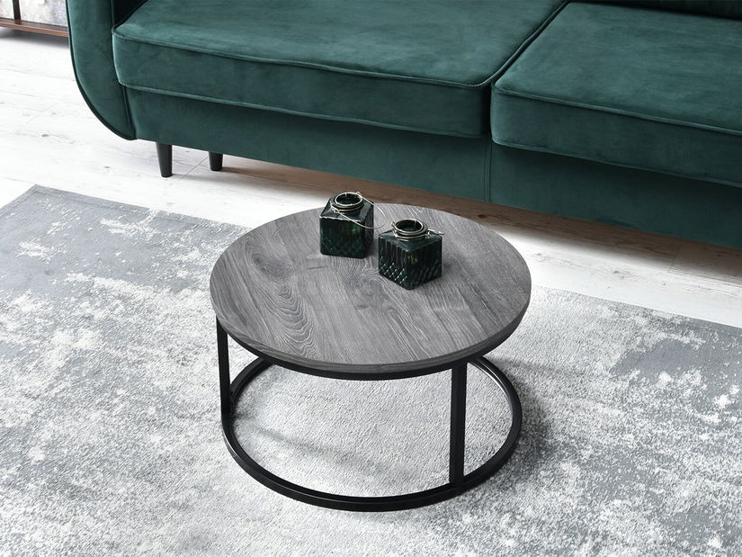 Konferenčný stolík Kolja Stolik S (sivý dub + čierna) *výpredaj