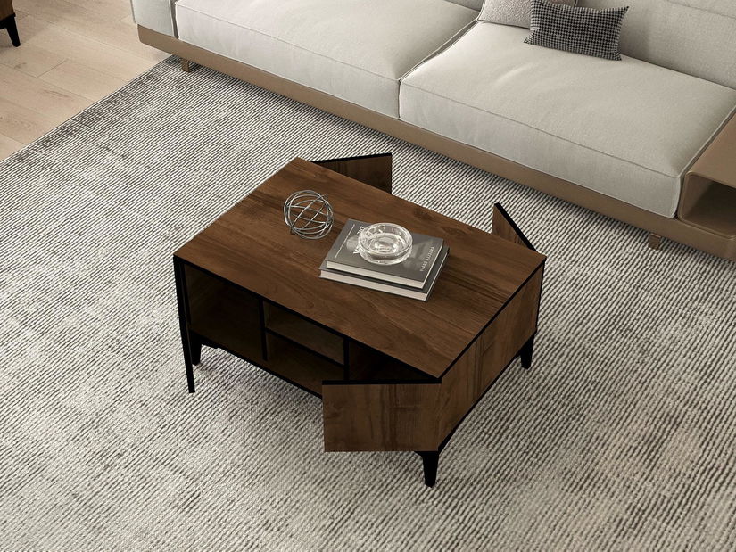 Set mobilier living Goroleno (Nuc + negru)