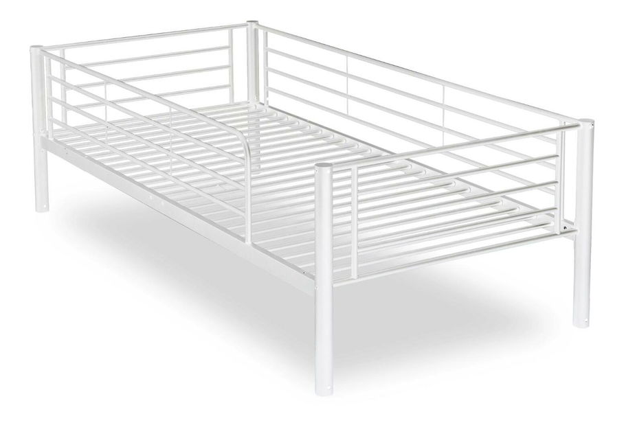 Pat pentru copii etajat 90 cm Riverside (alb) (cu somieră)