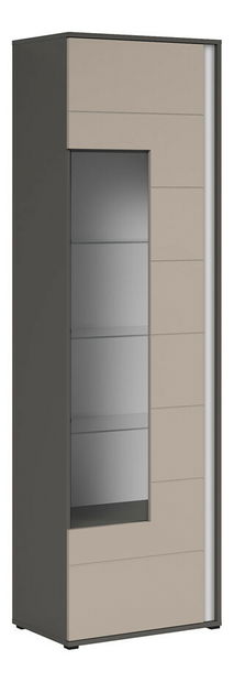 Vitrină Grant REG1WL (Gri wolfram + cenușiu)