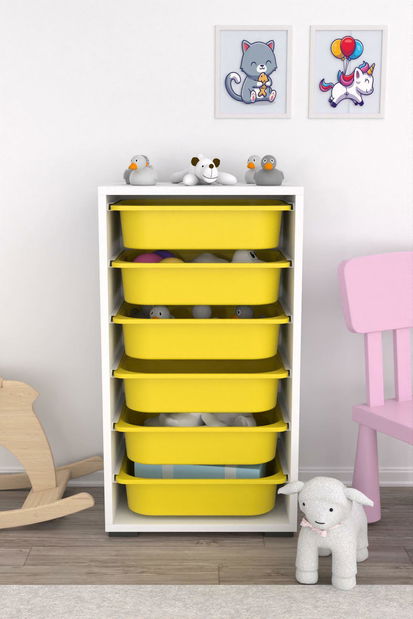 Organizator za igračke Dremonka 3 (bijela + žuta)