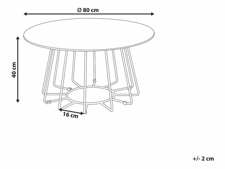 Stolić za kavu Blair (crna)