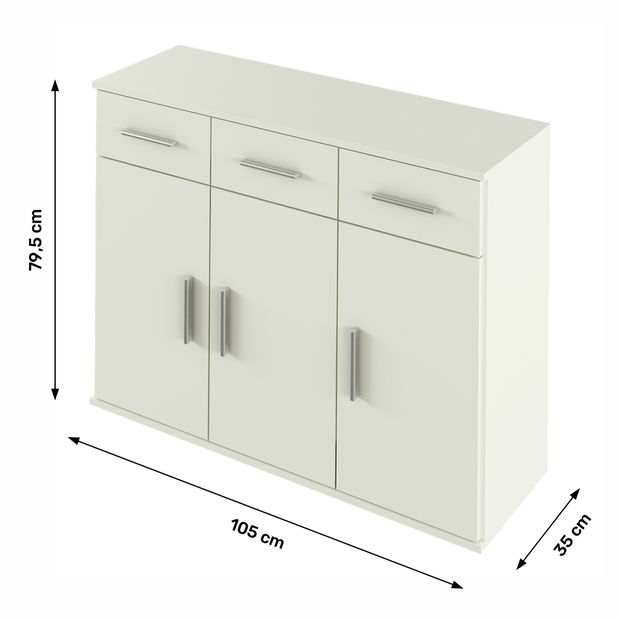 Komód typ 3 Ressan (fehér)