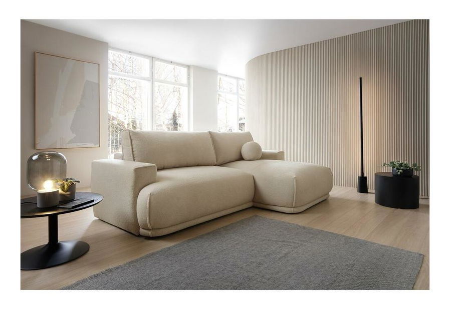 Colțar Dita mini (D) (bej deschis + negru)