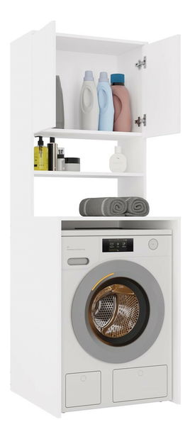 Szekrény mosógéphez Perdieron 3 (fehér)