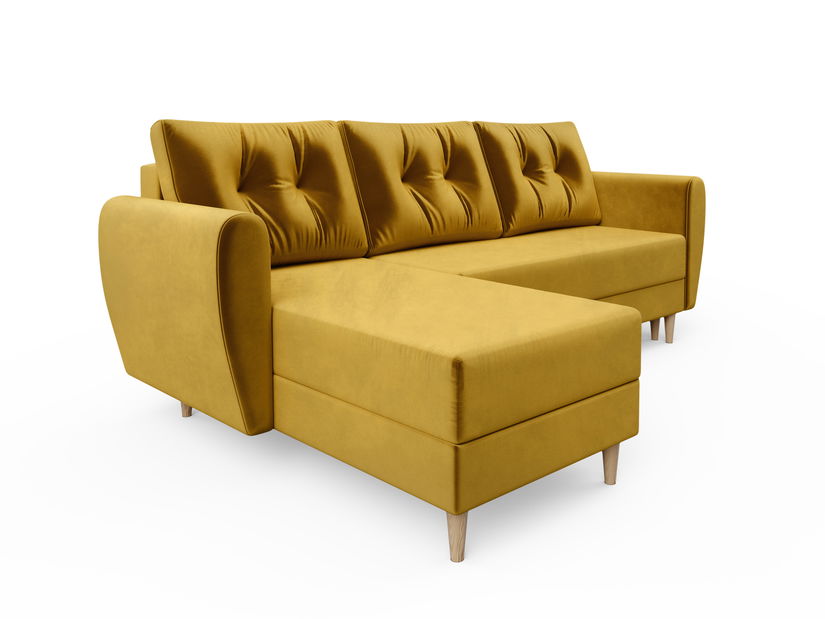 Rohová sedačka Paladio (horčicová) (L)