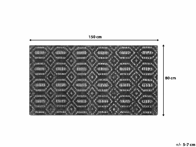 Szőnyeg 150 cm Adente (sötétszürke)