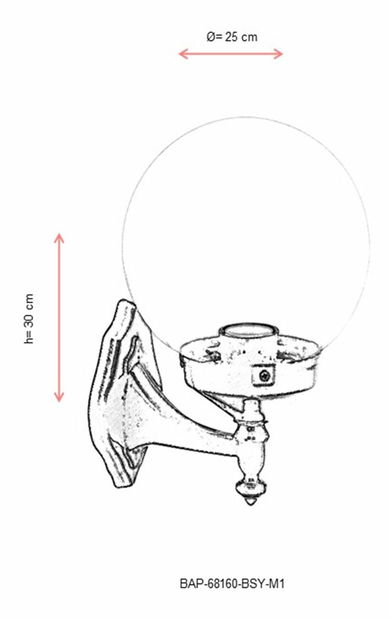 Vonkajšie nástenné svietidlo Barter (čierna)