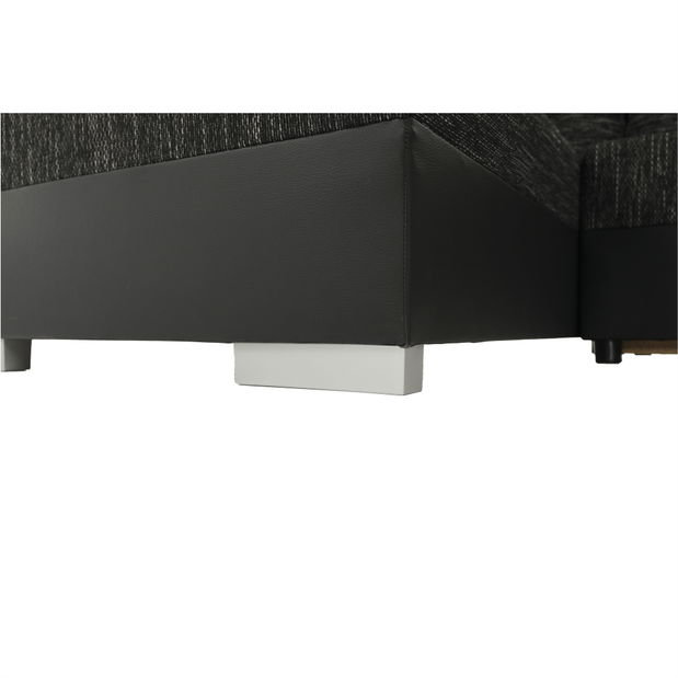 Colțar în formă de U Esa (negru + negru șuvițat) *vânzare stoc