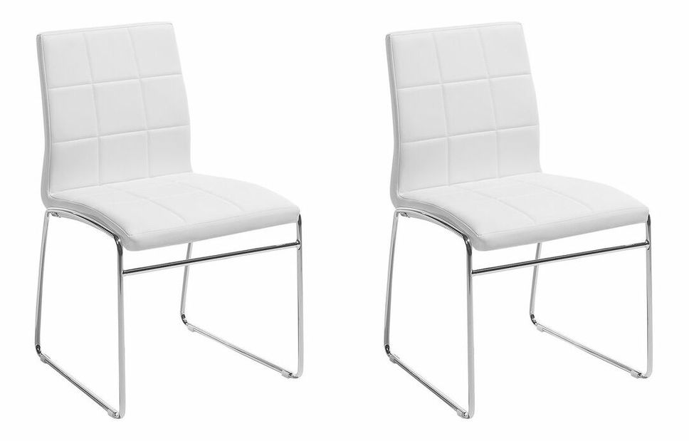 Set 2ks. jedálenských stoličiek Kirk (biela)