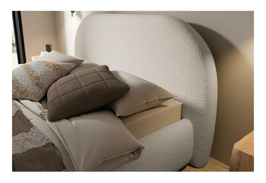 Bračni krevet 180 cm Olivo P (s podnicom) (s prostorom za odlaganje) (bež + crna)