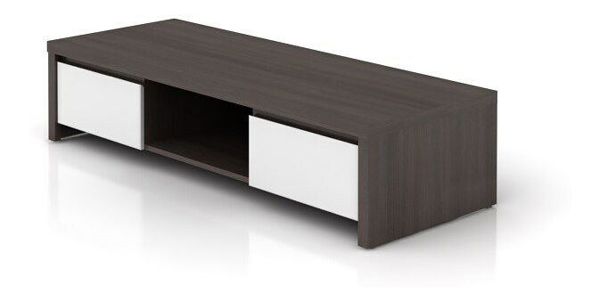 TV stolík BRW Kaspian RTV2S (wenge + lesk biely)