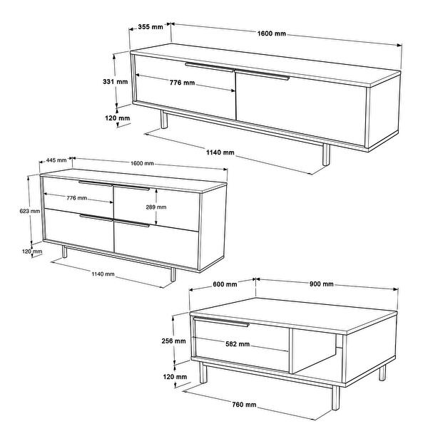 Mobilier living Onnie 20 (Alb) 