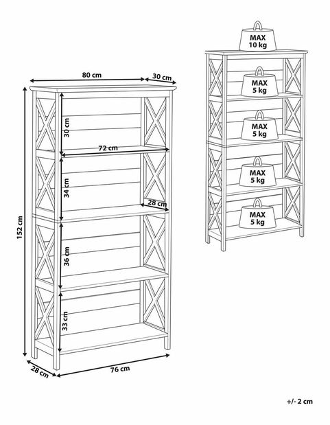 Regál Foshan (biela)