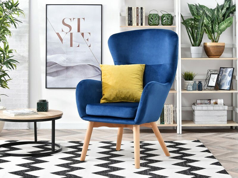 Fotoliu Leto (albastru marin + fag)