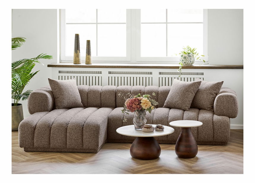 Rohová sedacia súprava (L) Aeaveta 2 (hnedá)