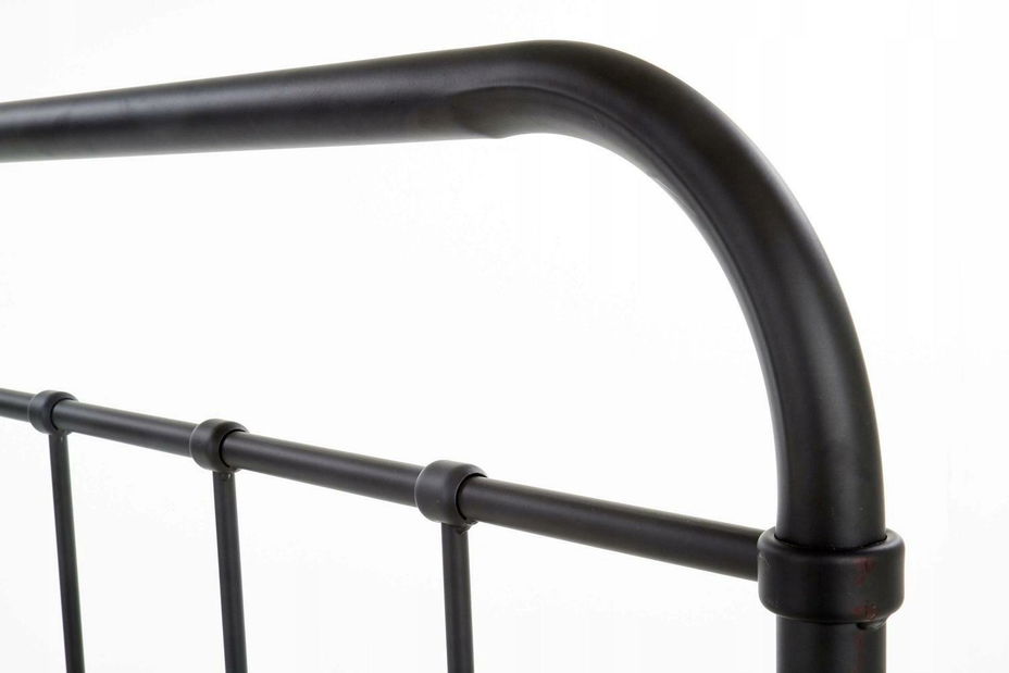 Pat metalic 90 cm – Mebel Elite – Pavot (negru) (cu somieră) *lichidare stoc