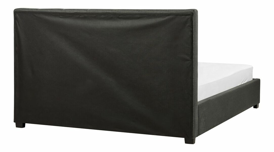 Franciaágy 160 cm Vakarine (szürke) (ágyráccsal és tárolóhellyel)