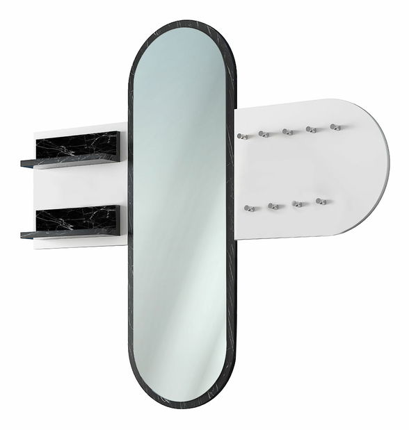 Mobilier hol Pixie 3 (alb) (cu oglindă)