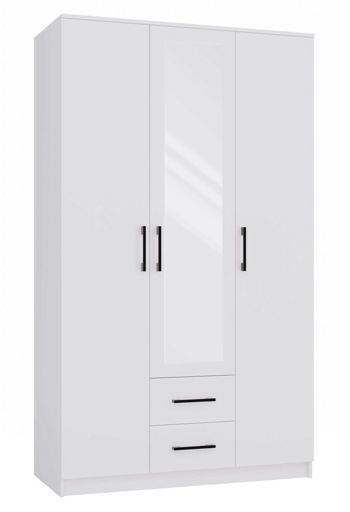 Dulap de haine Rigidez 2 (alb) (cu oglindă)