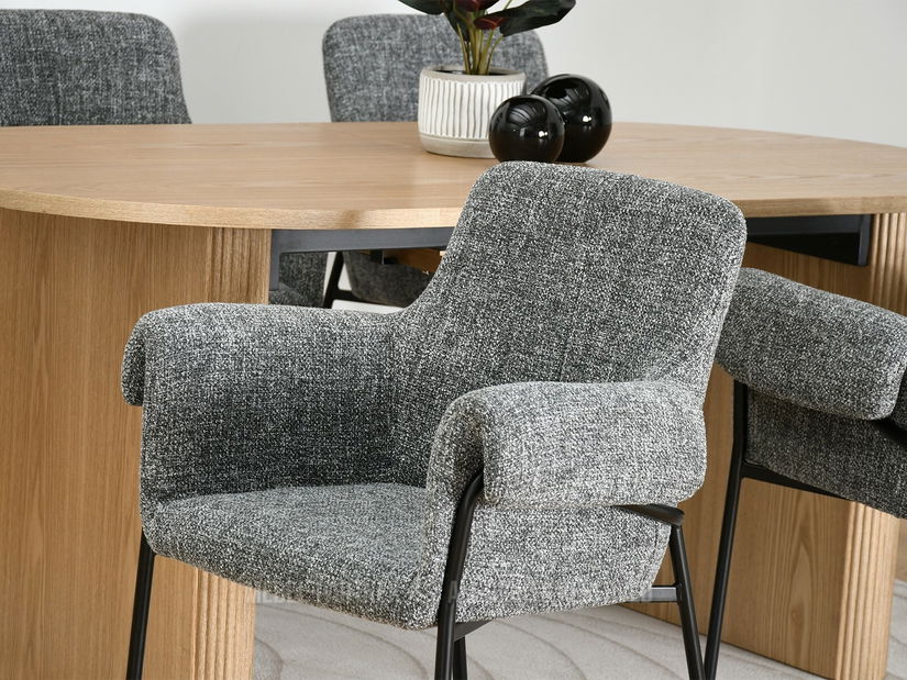 Stolička Mateo (sivá + čierna)