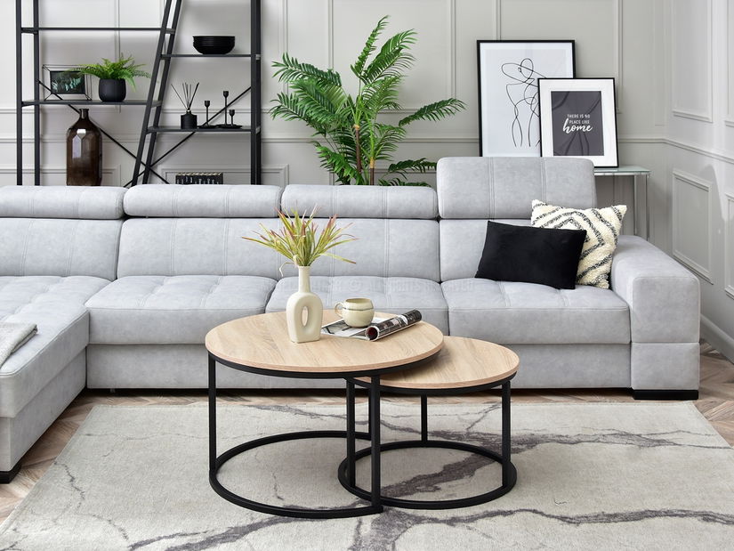 Set 2 măsuțe cafea Novedosa (negru)