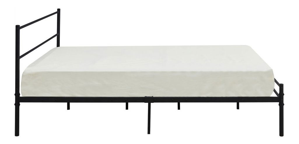 Fém ágy 180 cm Bengrea 0501 (fekete) (ágyráccsal)