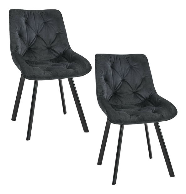 Set od 2 blagovaonske stolice Cajon (crna)