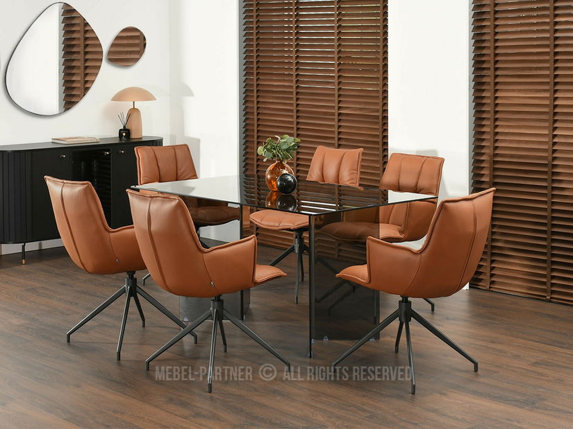 Jedálenská stolička Vacuno (hnedá + čierna)