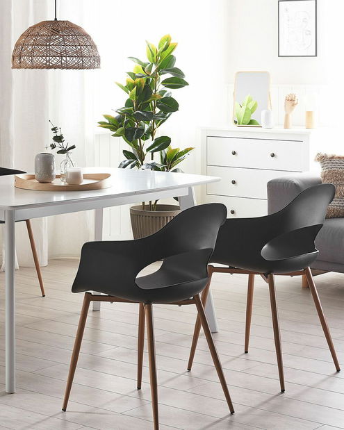 Set 2 ks. jedálenských stoličiek URCA (čierna)