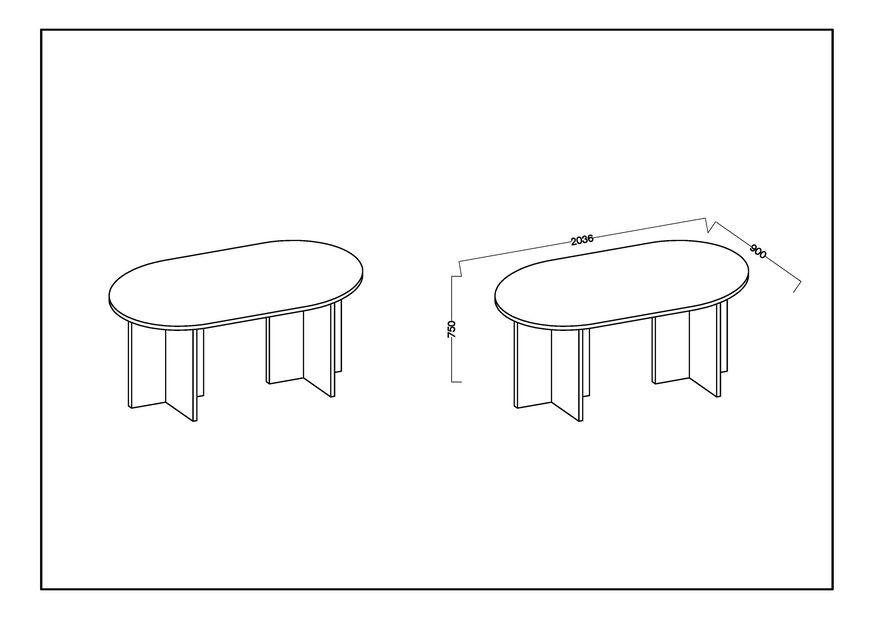 Rozkladací jedálenský stôl Lone (dub artisan)