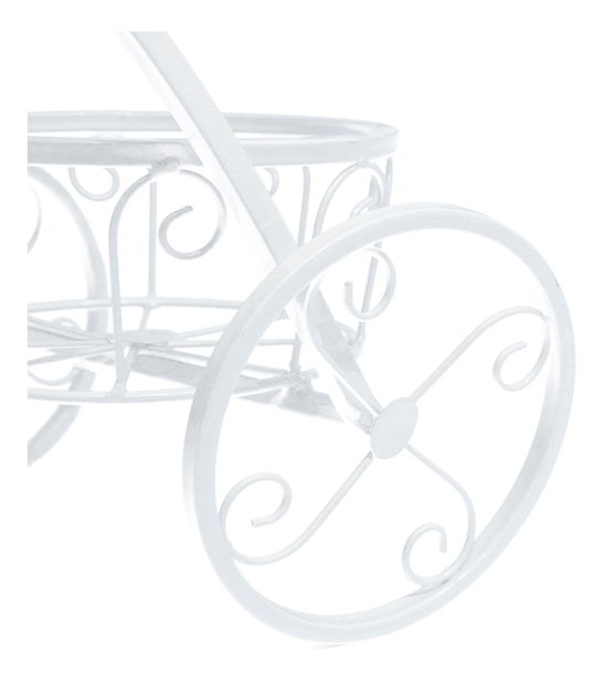 Retro kvetináč v tvare bicykla Galahad (biela)