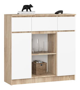 Komód Kalista VII (sonoma tölgy + fehér)