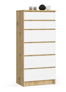 Komoda Kalista III (dub artisan + biela)