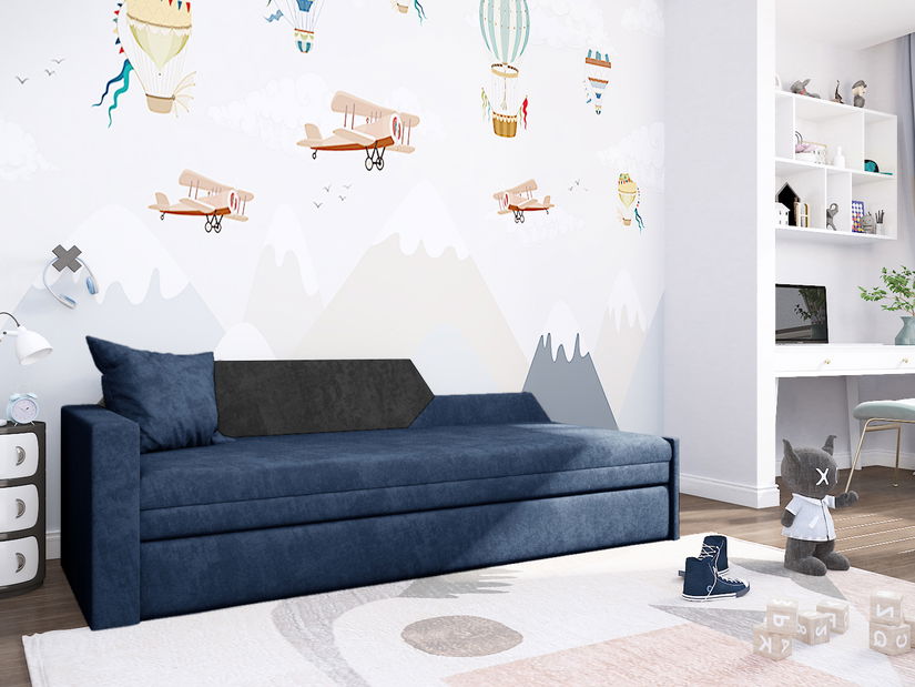 Sofa Weranna (tamnoplava + crna) (L)