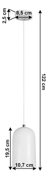 Závesná lampa Loktun (biela)