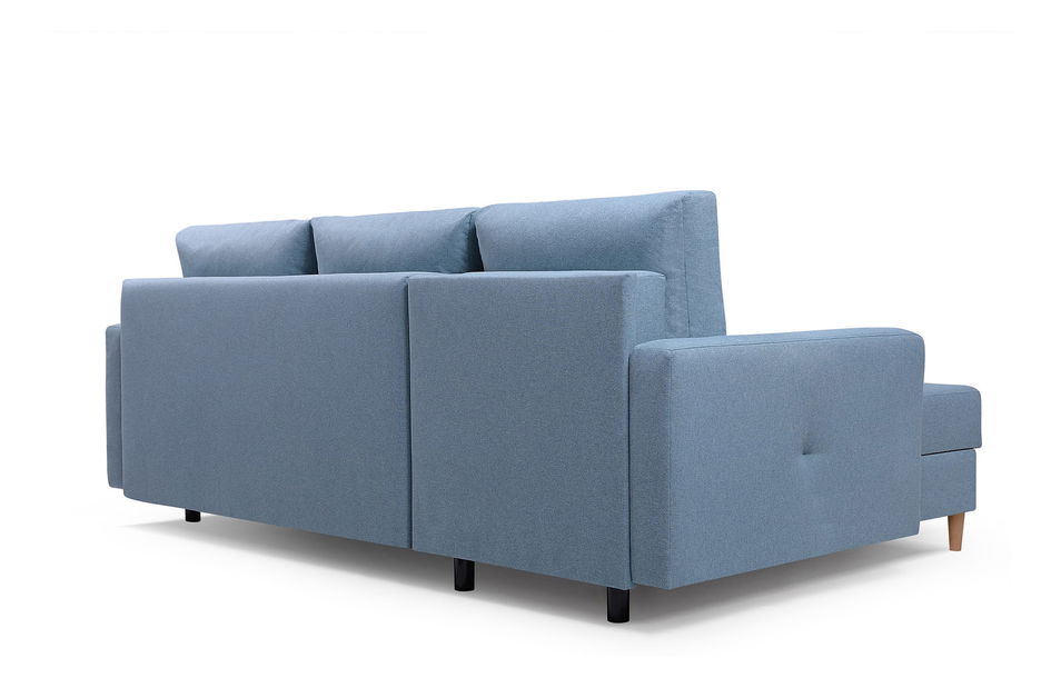 Rohová sedačka Vintari (svetlomodrá) (L)