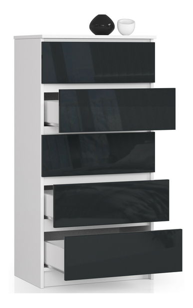 Comodă Kalista V (Grafit lucios)