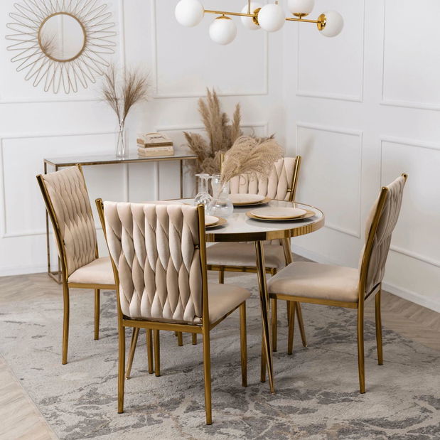 Scaun sufragerie Deboladas (crem) 