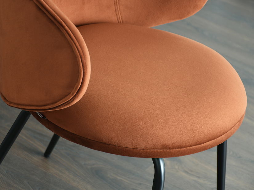 Jedálenská stolička Carbono (medená + chróm)