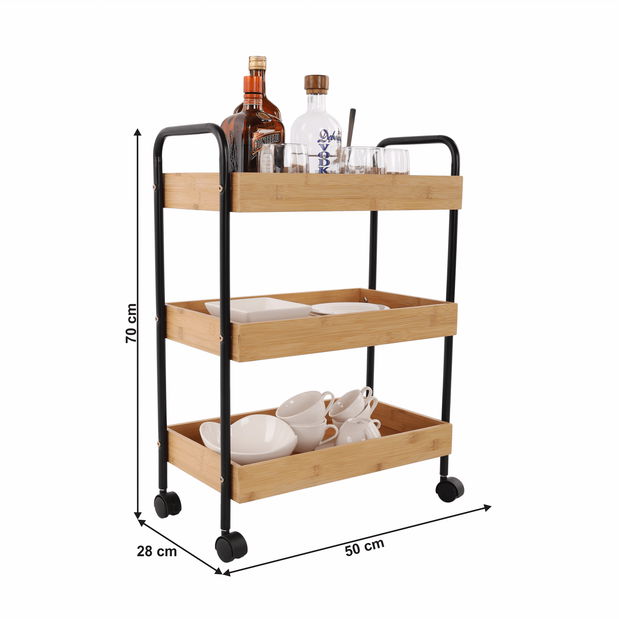 Zsúrkocsi Ayurveda (fekete + természetes)