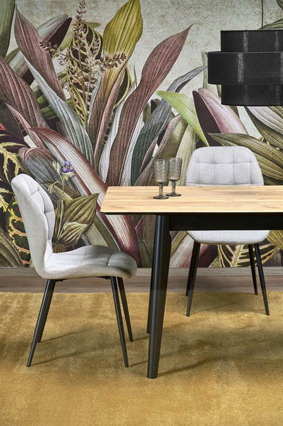 Étkezőasztal Guliano (wotan tölgy + fekete) (6 és 8 személy számára)