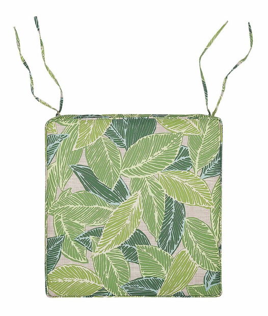 Scaun de grădină SASAN (maro deschis) (Pernă verde)