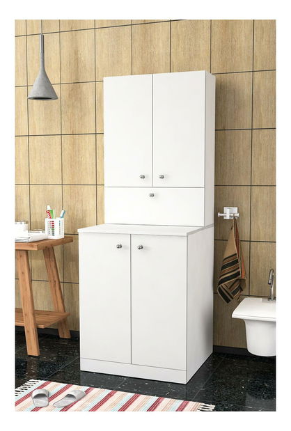 Skrinka na práčku Motuma (biela) 