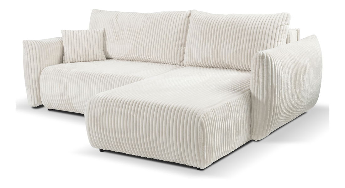 Rohová sedacia súprava Alondra (biela kosť) (P)