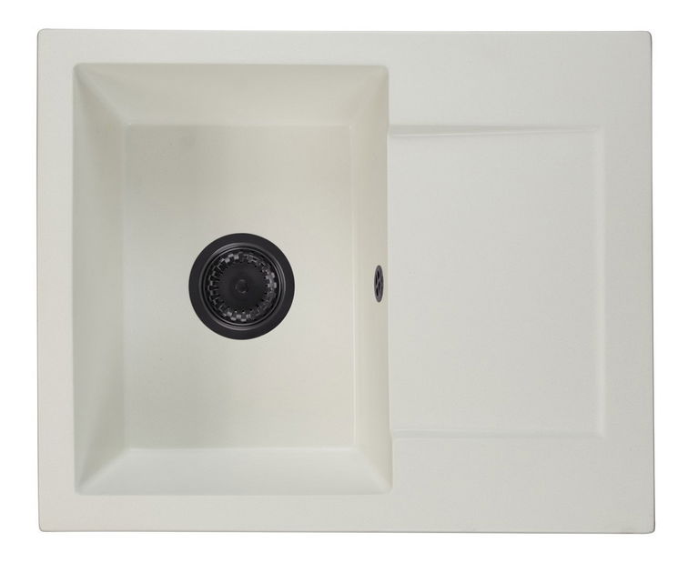 Chiuvetă de bucătărie Dalgam (alb) (cu 3 orificii pentru robinet) (D)